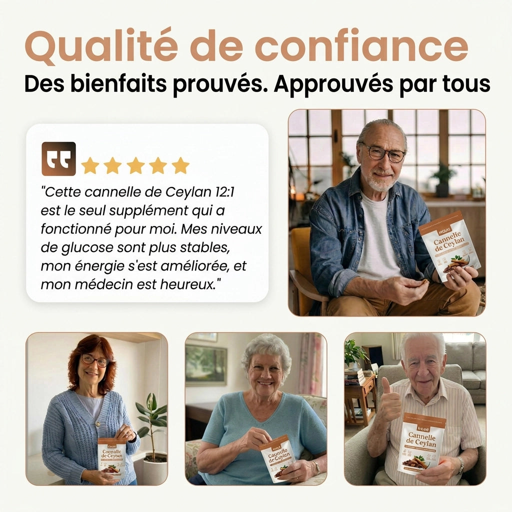 Cannelle de Ceylan équivalent 7 200 mg avec huile MCT