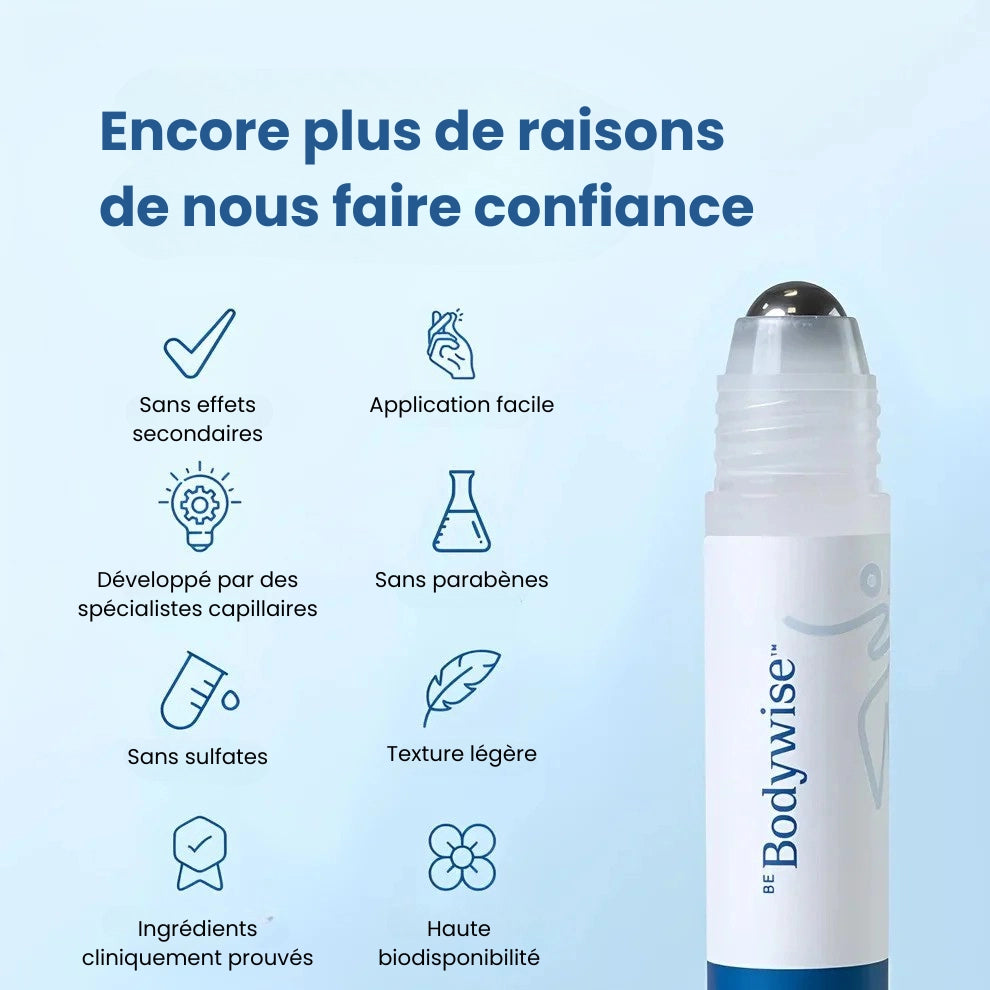Bodywise⎟Sérum Repousse Cheveux – Format Roll-On (25 ml)