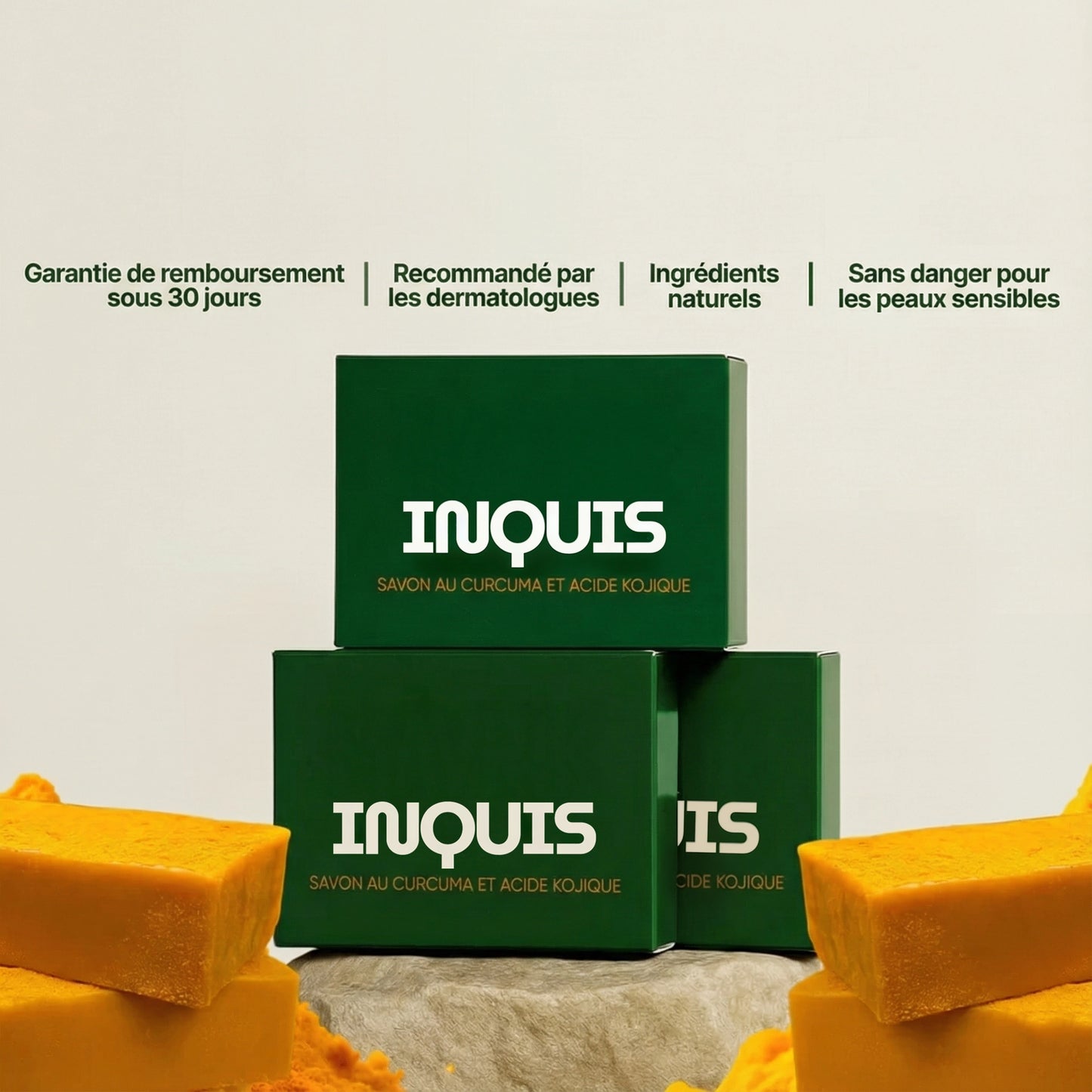 Savon au Curcuma et à l'Acide Kojique